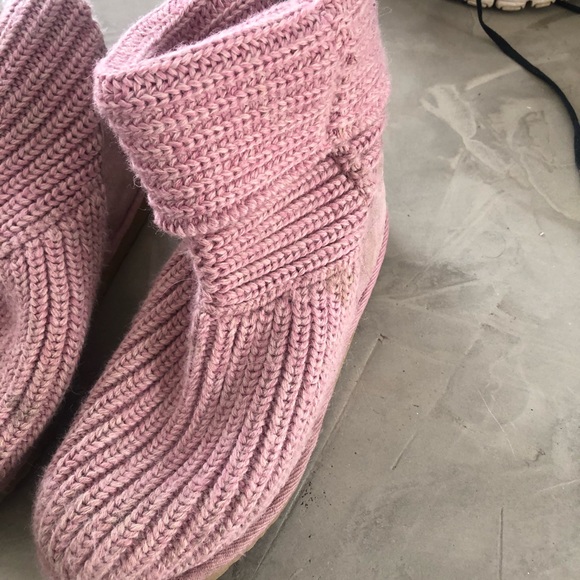 UGG Pink Knit Boots - Picture 2 of 4